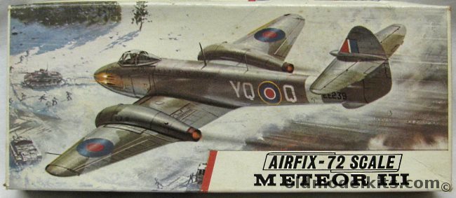 Airfix 1/72 Gloster Meteor III, 268 plastic model kit